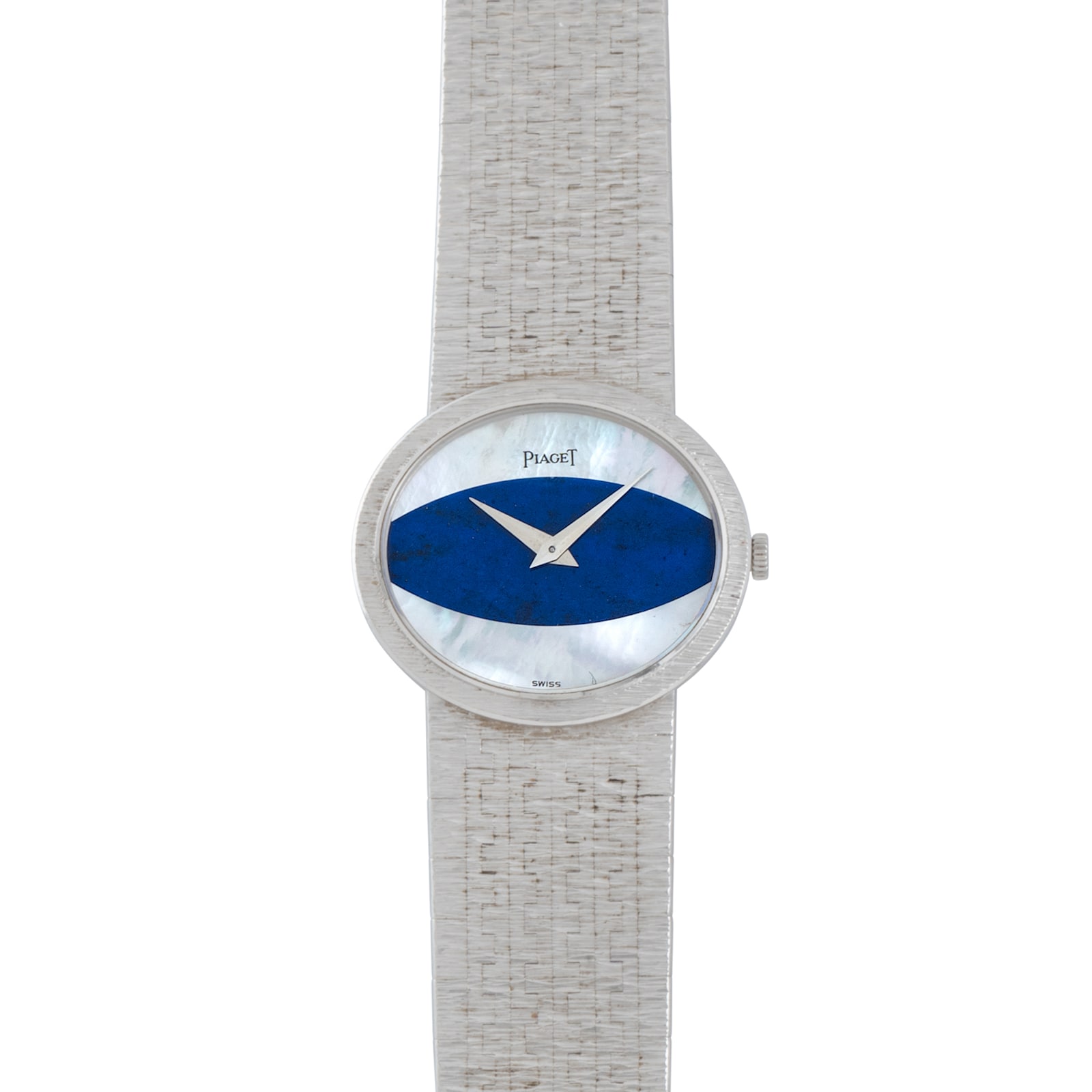Pre-Owned Piaget White Gold 'Mother Of Pearl & Lapis Lazuli' Dress Watch