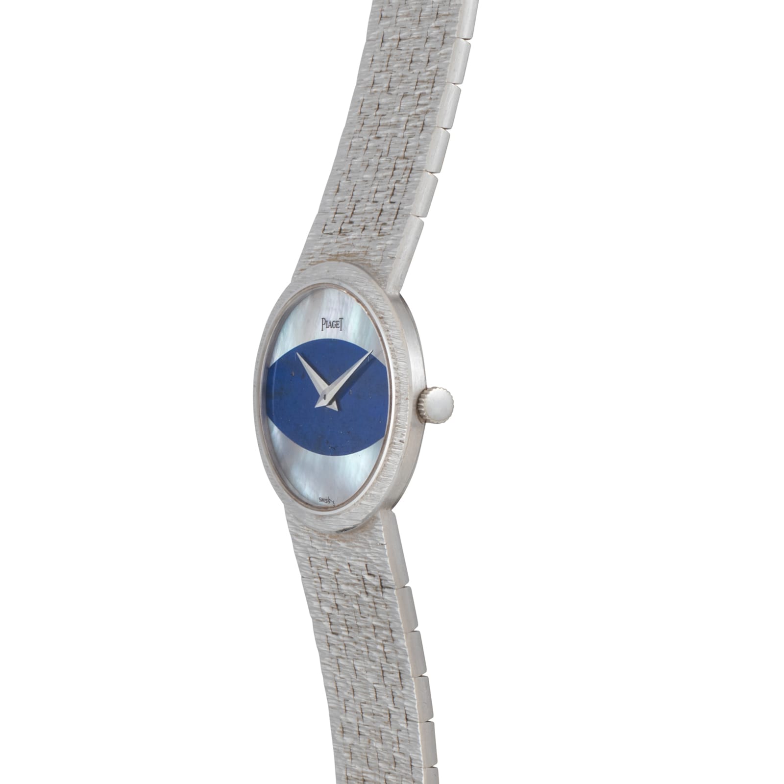 Pre-Owned Piaget White Gold 'Mother Of Pearl & Lapis Lazuli' Dress Watch