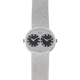 Pre-Owned Piaget Piaget White Gold 'Twin Time' Dress Watch