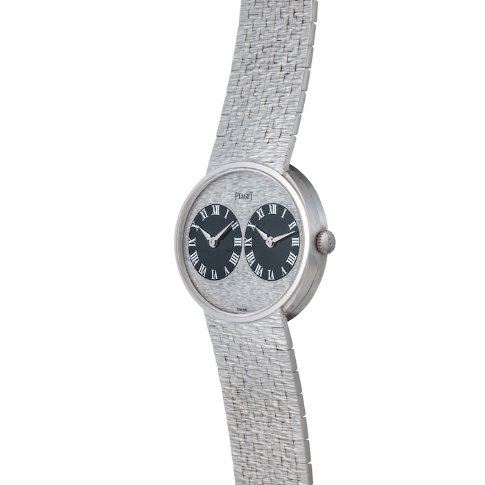 Pre-Owned Piaget Piaget White Gold 'Twin Time' Dress Watch