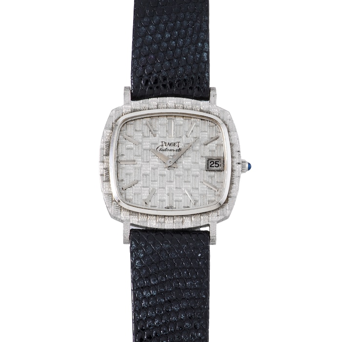 Pre-Owned Piaget Piaget White Gold 'Basketweave' Dress Watch