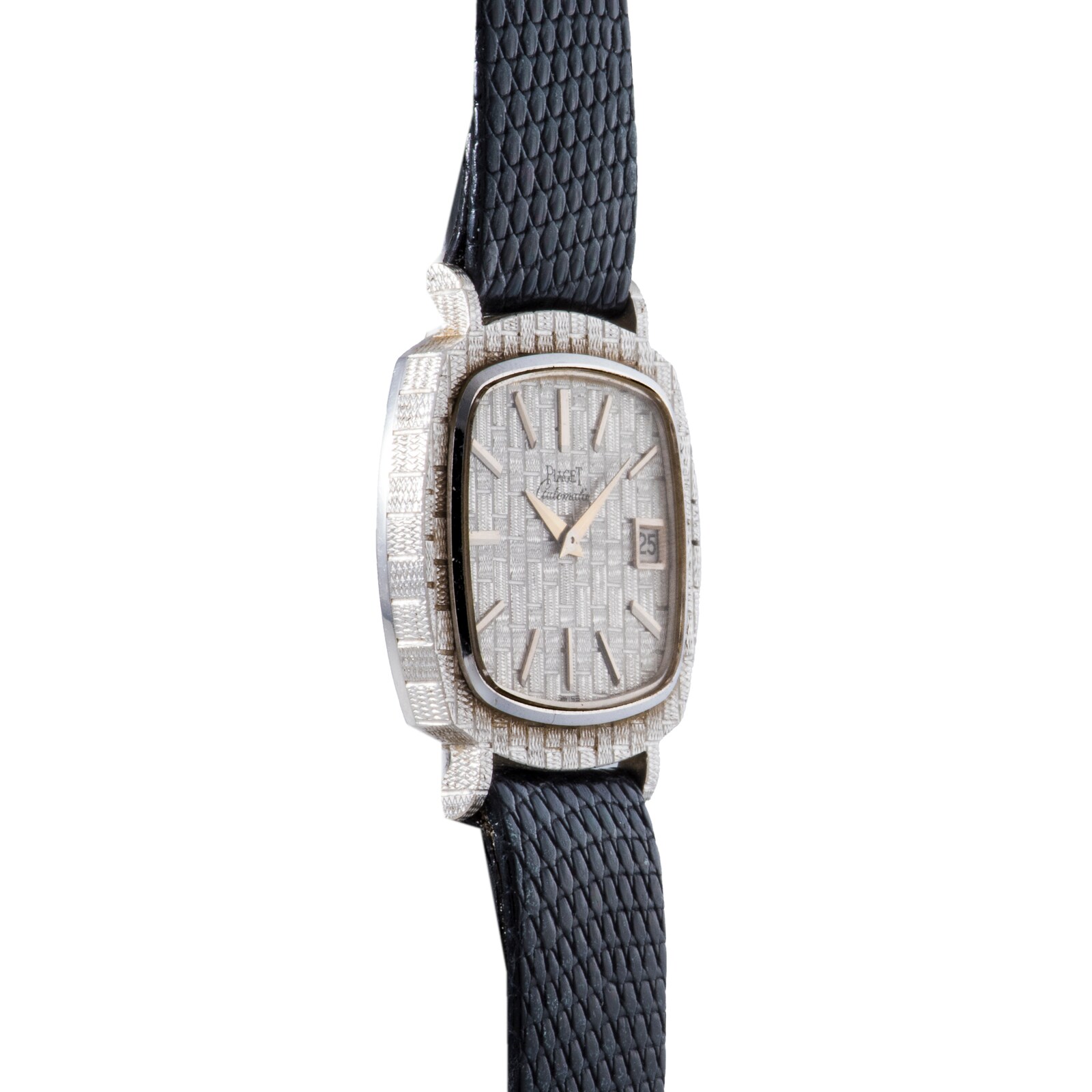 Pre-Owned Piaget White Gold 'Basketweave' Dress Watch