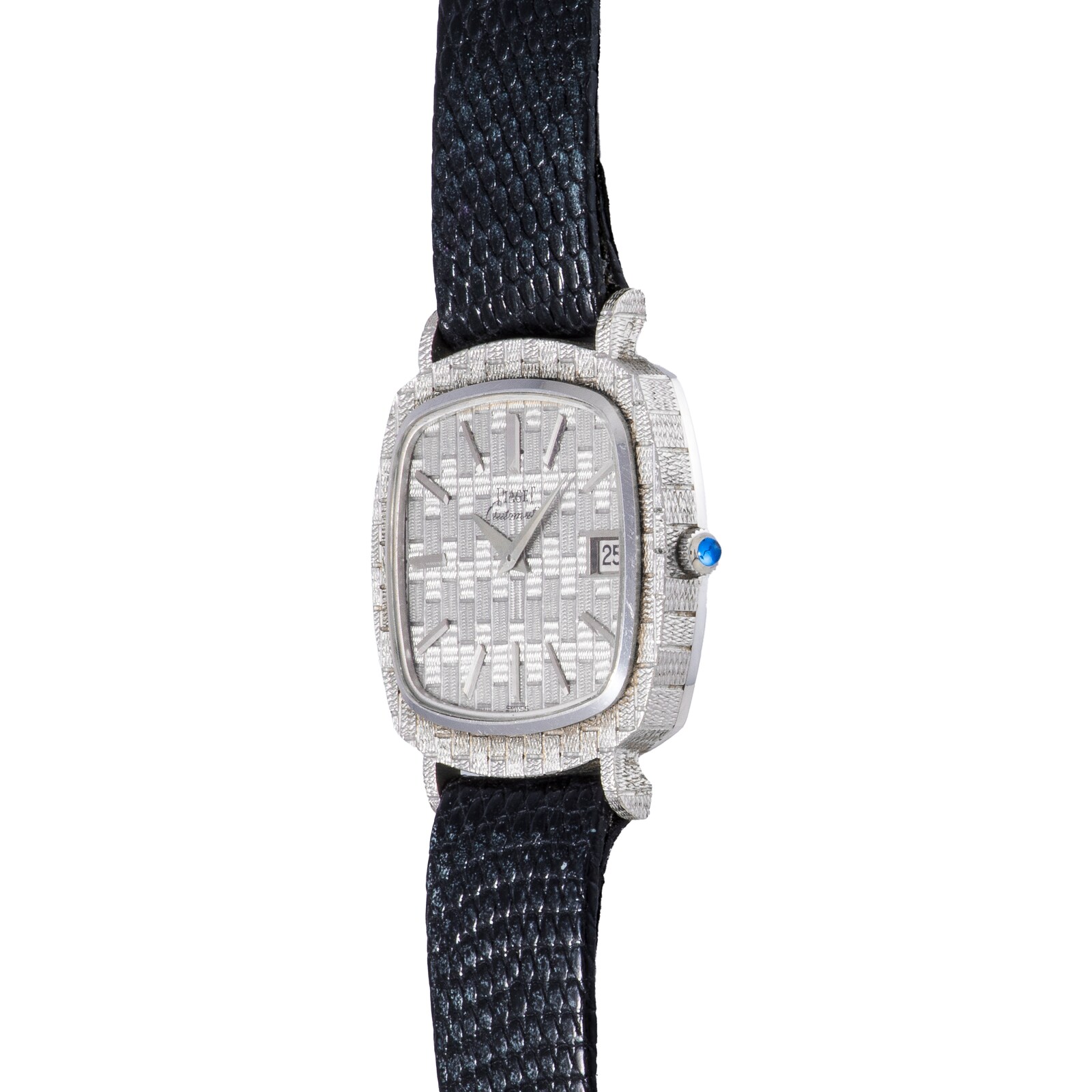 Pre-Owned Piaget White Gold 'Basketweave' Dress Watch