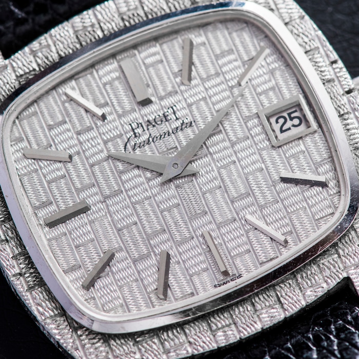 Pre-Owned Piaget Piaget White Gold 'Basketweave' Dress Watch