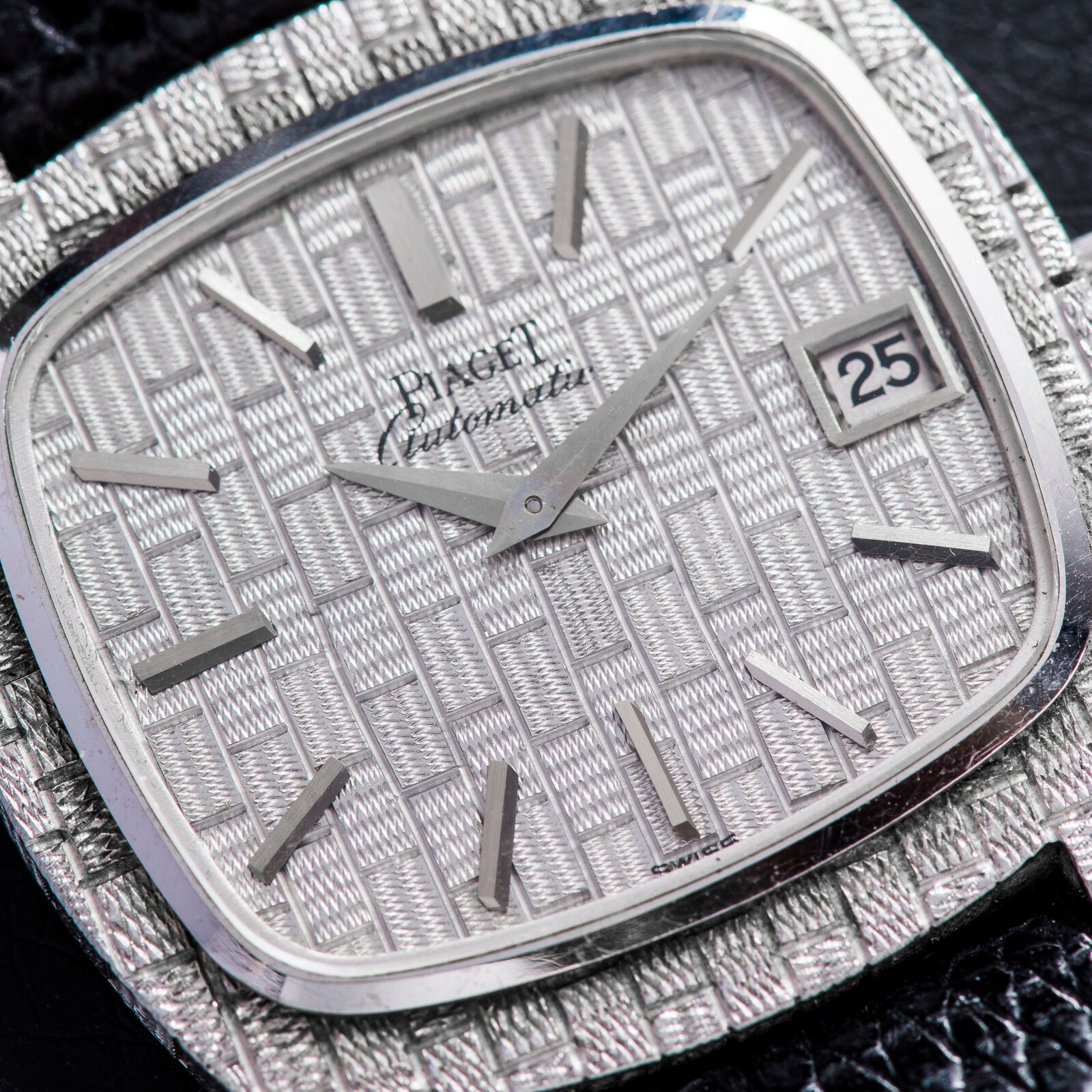 Pre-Owned Piaget White Gold 'Basketweave' Dress Watch