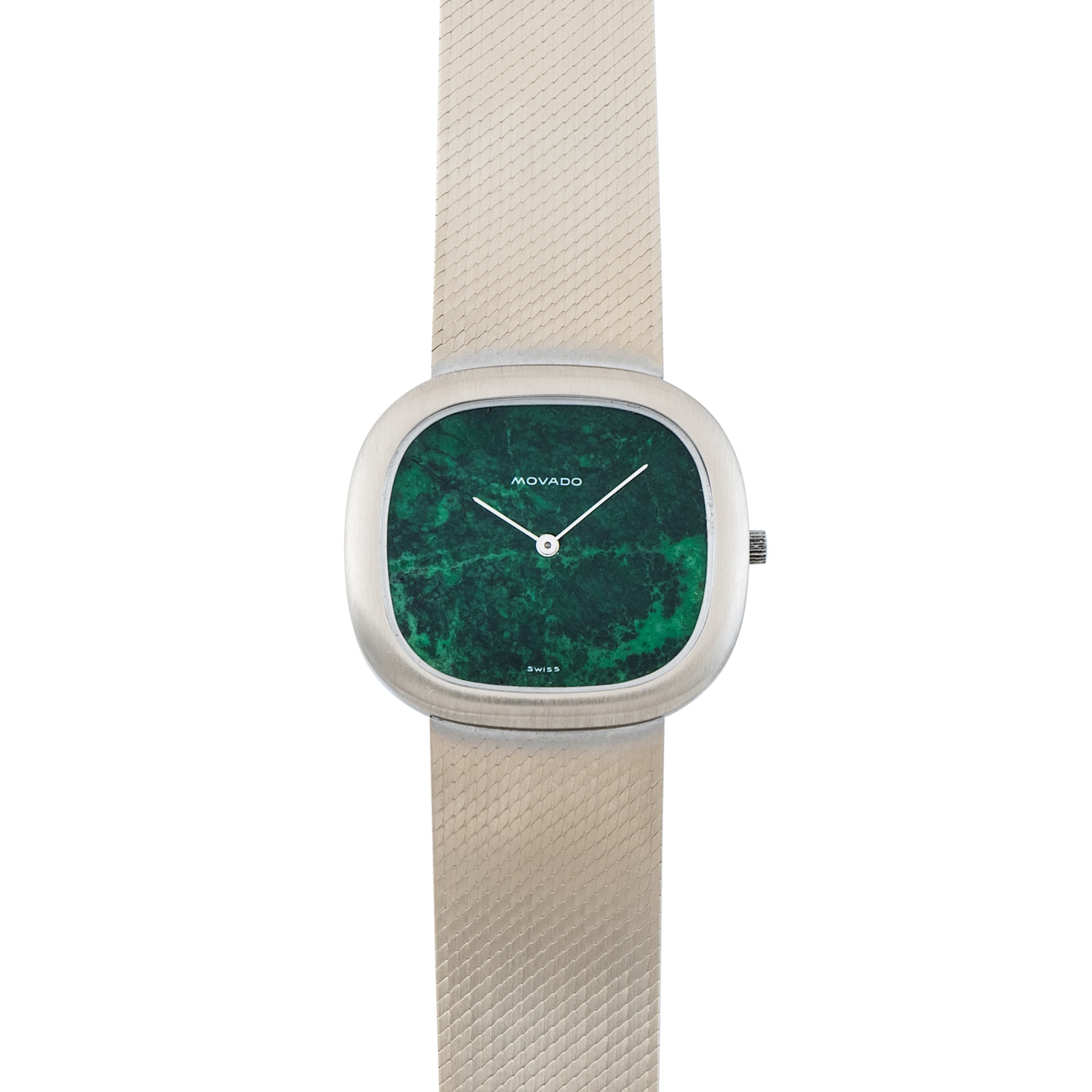 Pre-Owned Movado White Gold 'Malachite' Dress Watch