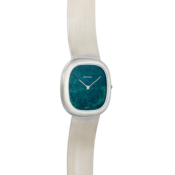 Pre-Owned Movado Movado White Gold 'Malachite' Dress Watch