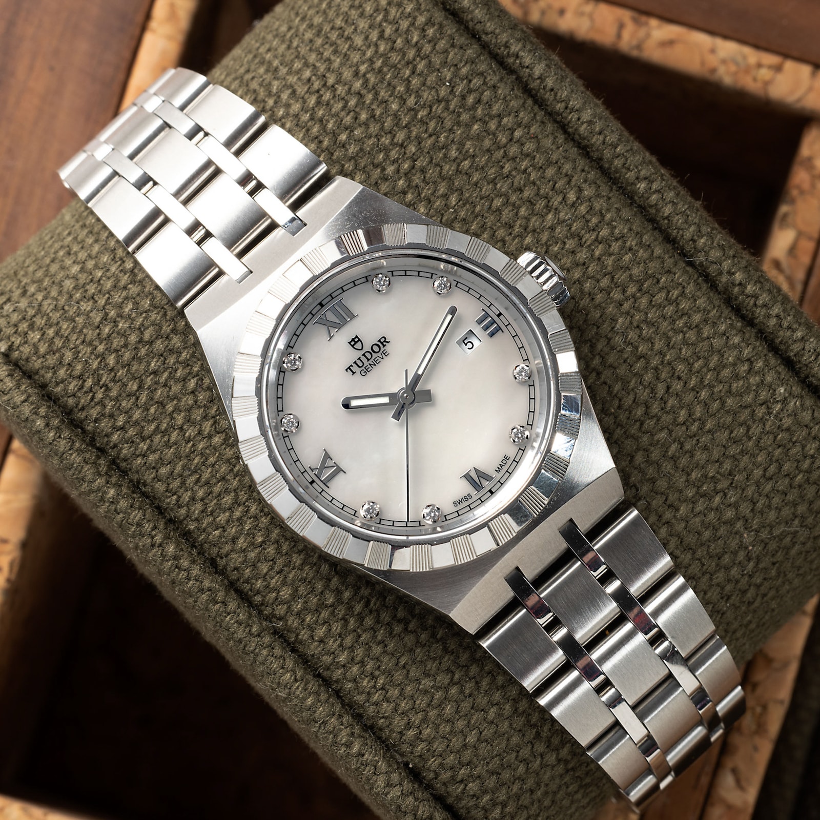 Pre-Owned Tudor Royal 'Mother Of Pearl' Diamond Dial