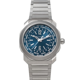 Pre-Owned Bvlgari Octo Roma Worldtimer