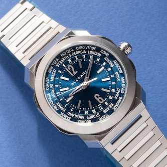 Pre-Owned Bvlgari Octo Roma Worldtimer