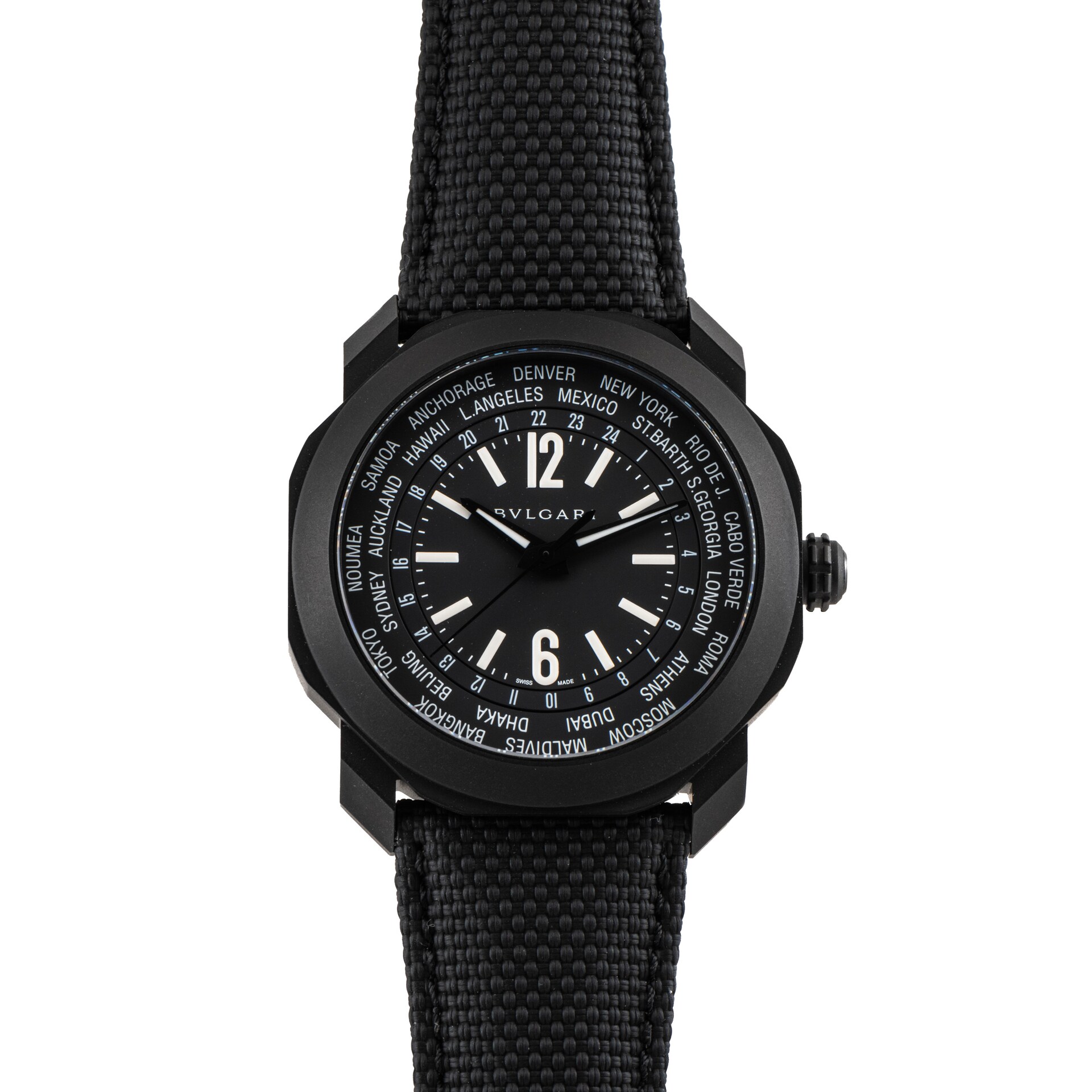 Pre-Owned Bvlgari Octo Roma Worldtimer
