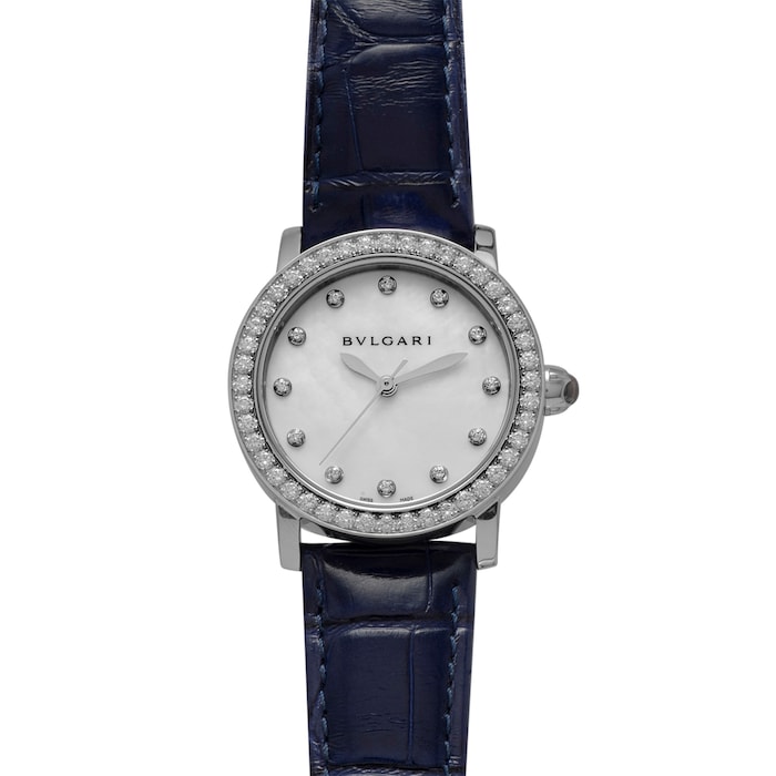 Pre-Owned Bvlgari Bulgari Bulgari 'MOP' Diamond Bezel