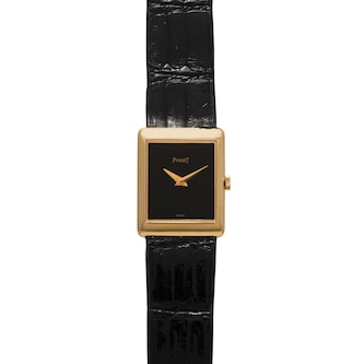 Pre-Owned Piaget 'Onyx' Rectangular Dress Watch