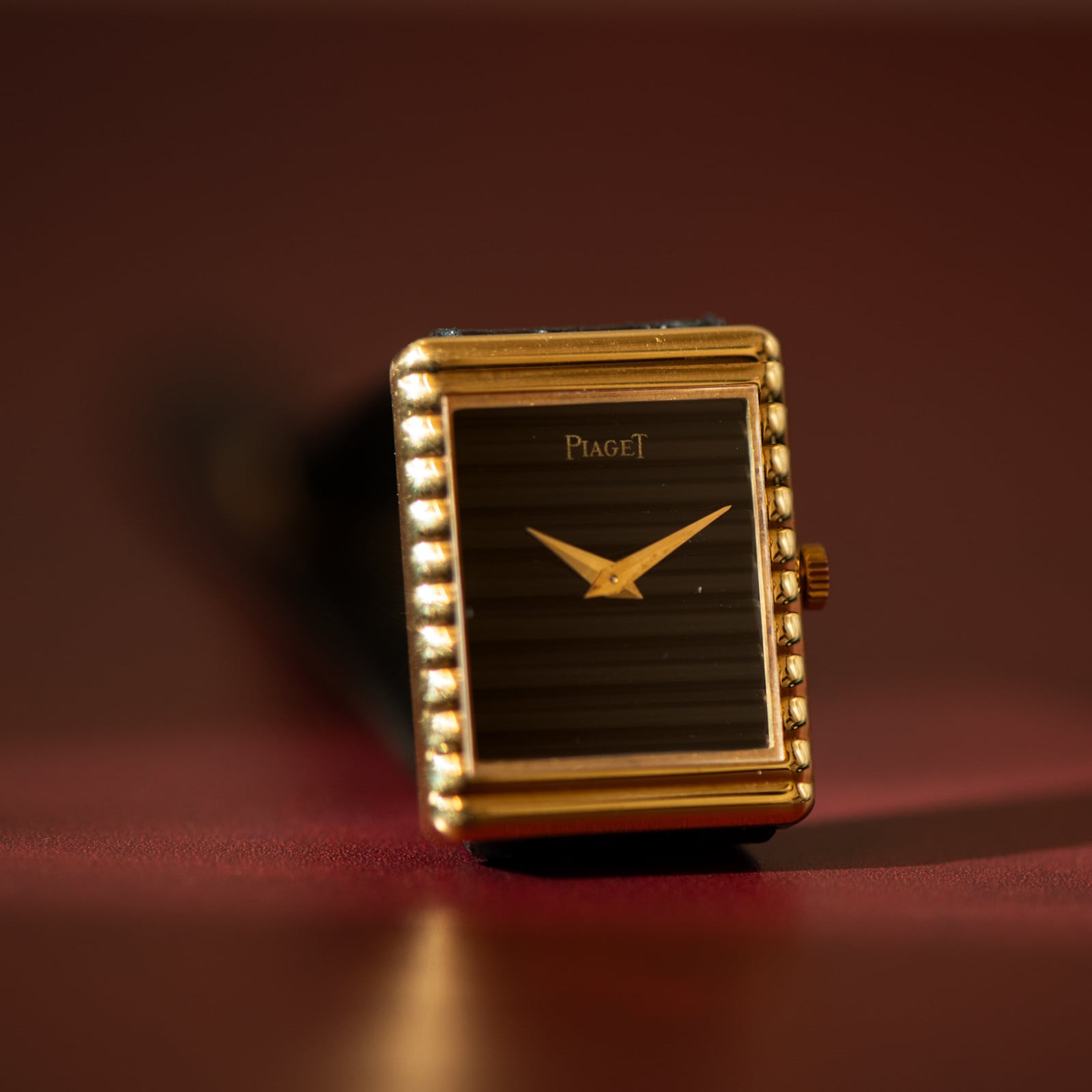 Pre-Owned Piaget 'Onyx' Rectangular Dress Watch