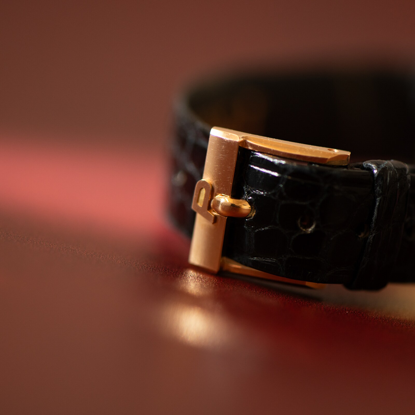 Pre-Owned Piaget 'Onyx' Rectangular Dress Watch