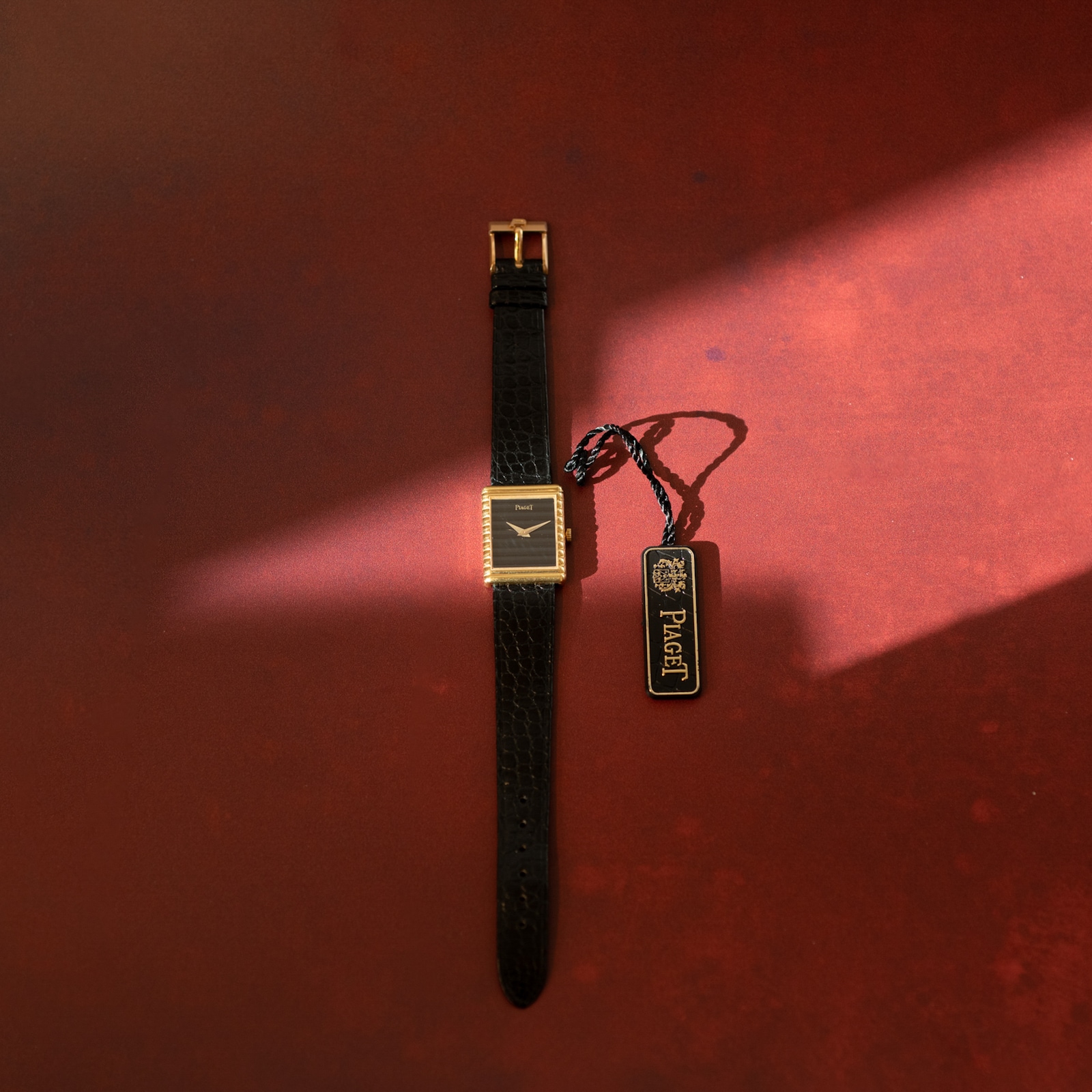 Pre-Owned Piaget 'Onyx' Rectangular Dress Watch