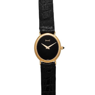 Pre-Owned Piaget 'Onyx' Oval Dress Watch