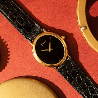 Pre-Owned Piaget 'Onyx' Oval Dress Watch