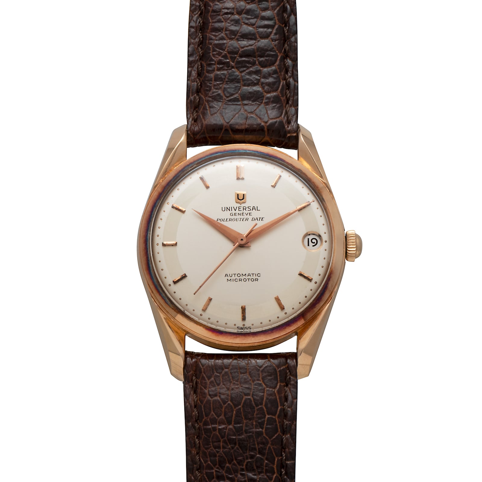 Pre-Owned Universal Geneve Universal Geneve Polerouter Date 'French Import'