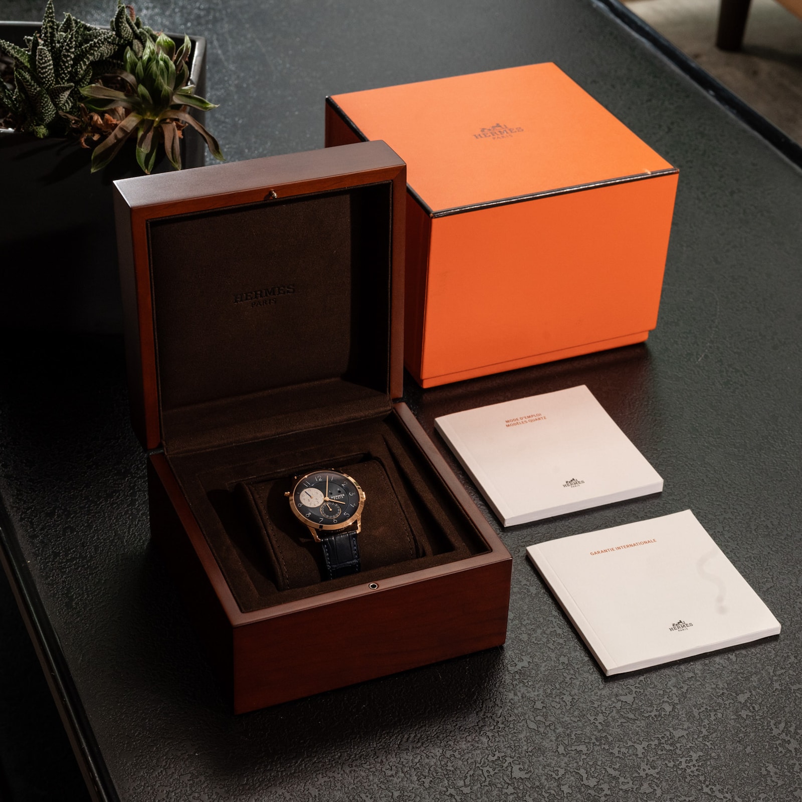 Pre-Owned Hermes Hermes Slim D'Hermes GMT
