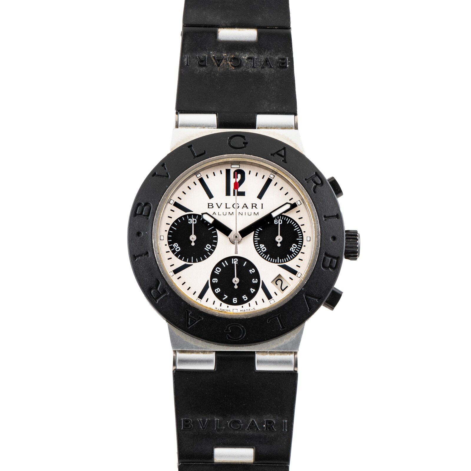 Pre-Owned Bvlgari Diagono 'Panda' Chronograph