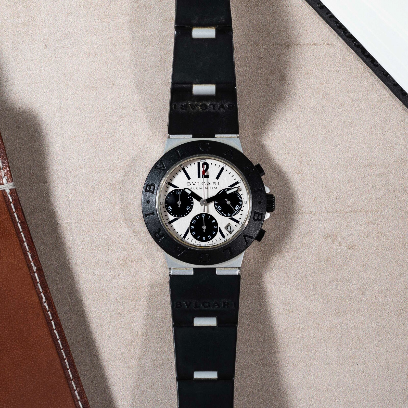 Pre-Owned Bvlgari Diagono 'Panda' Chronograph