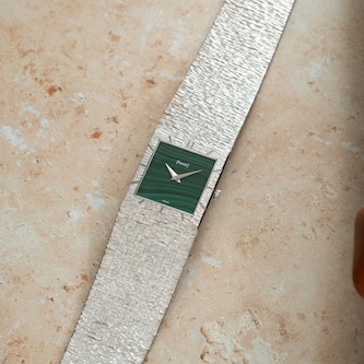 Pre-Owned Piaget White Gold 'Malachite' Dress Watch