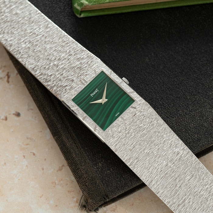 Pre-Owned Piaget White Gold 'Malachite' Dress Watch