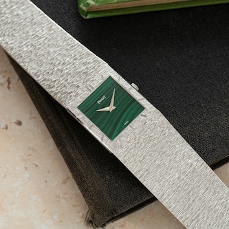 Pre-Owned Piaget White Gold 'Malachite' Dress Watch