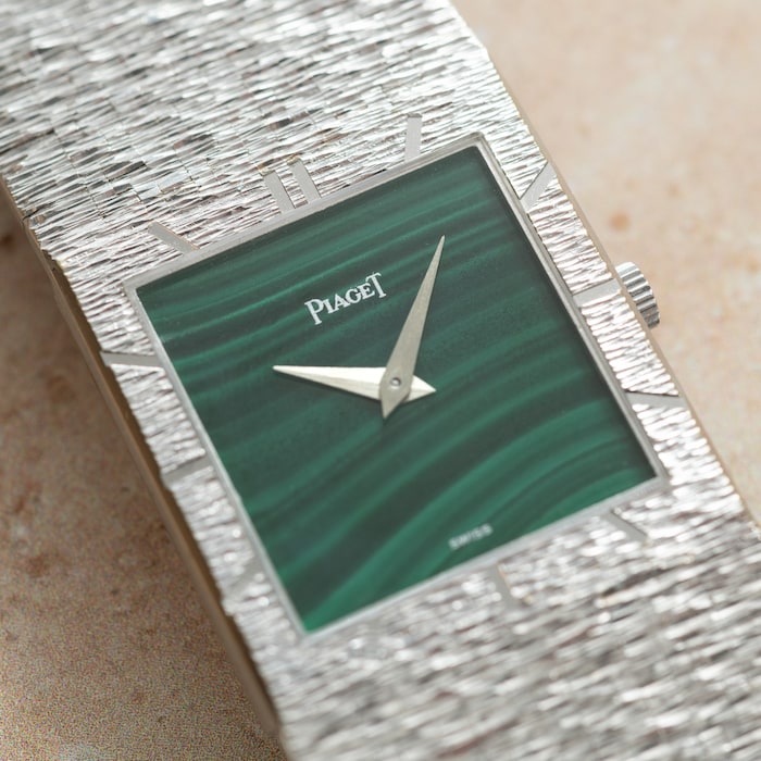 Pre-Owned Piaget White Gold 'Malachite' Dress Watch
