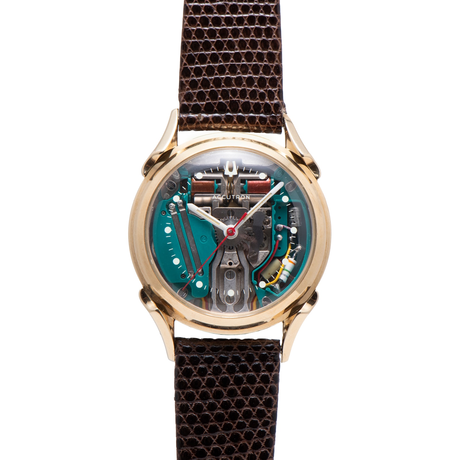 Pre-Owned Bulova Bulova Accutron Spaceview 14k Yellow Gold Spiral Lugs