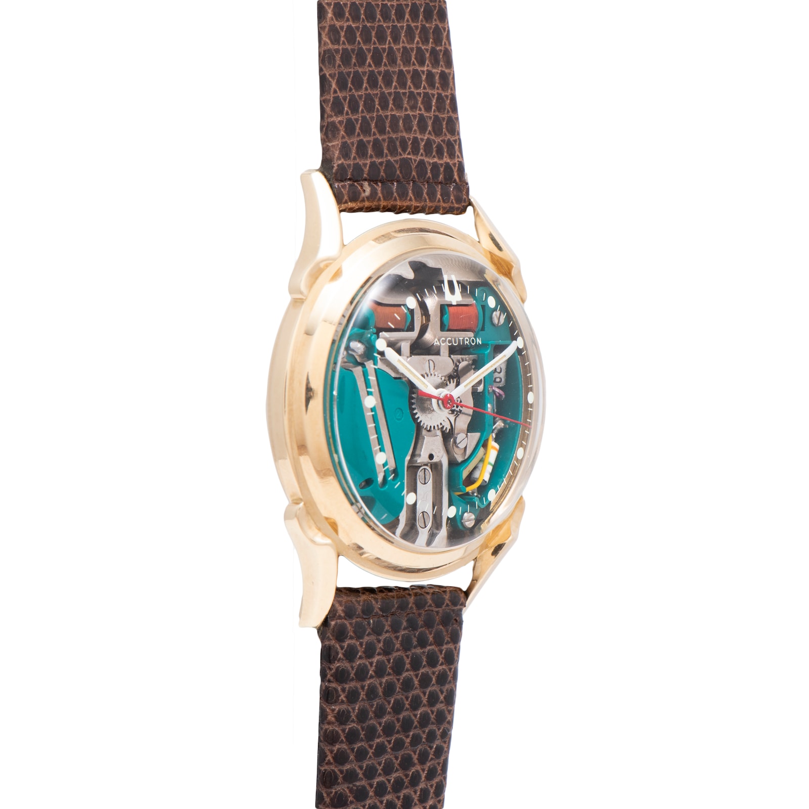 Pre-Owned Bulova Bulova Accutron Spaceview 14k Yellow Gold Spiral Lugs