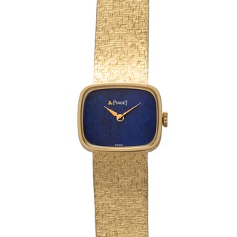 Pre-Owned Piaget 'Lapis Lazuli' Yellow Gold Dress Watch