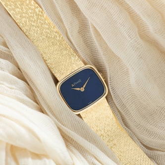 Pre-Owned Piaget 'Lapis Lazuli' Yellow Gold Dress Watch