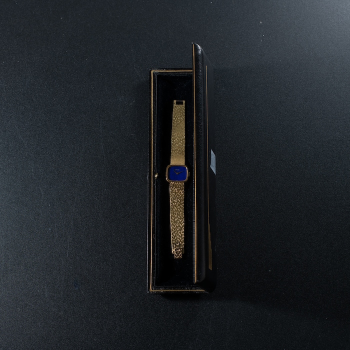 Pre-Owned Piaget Piaget 'Lapis Lazuli' Yellow Gold Dress Watch