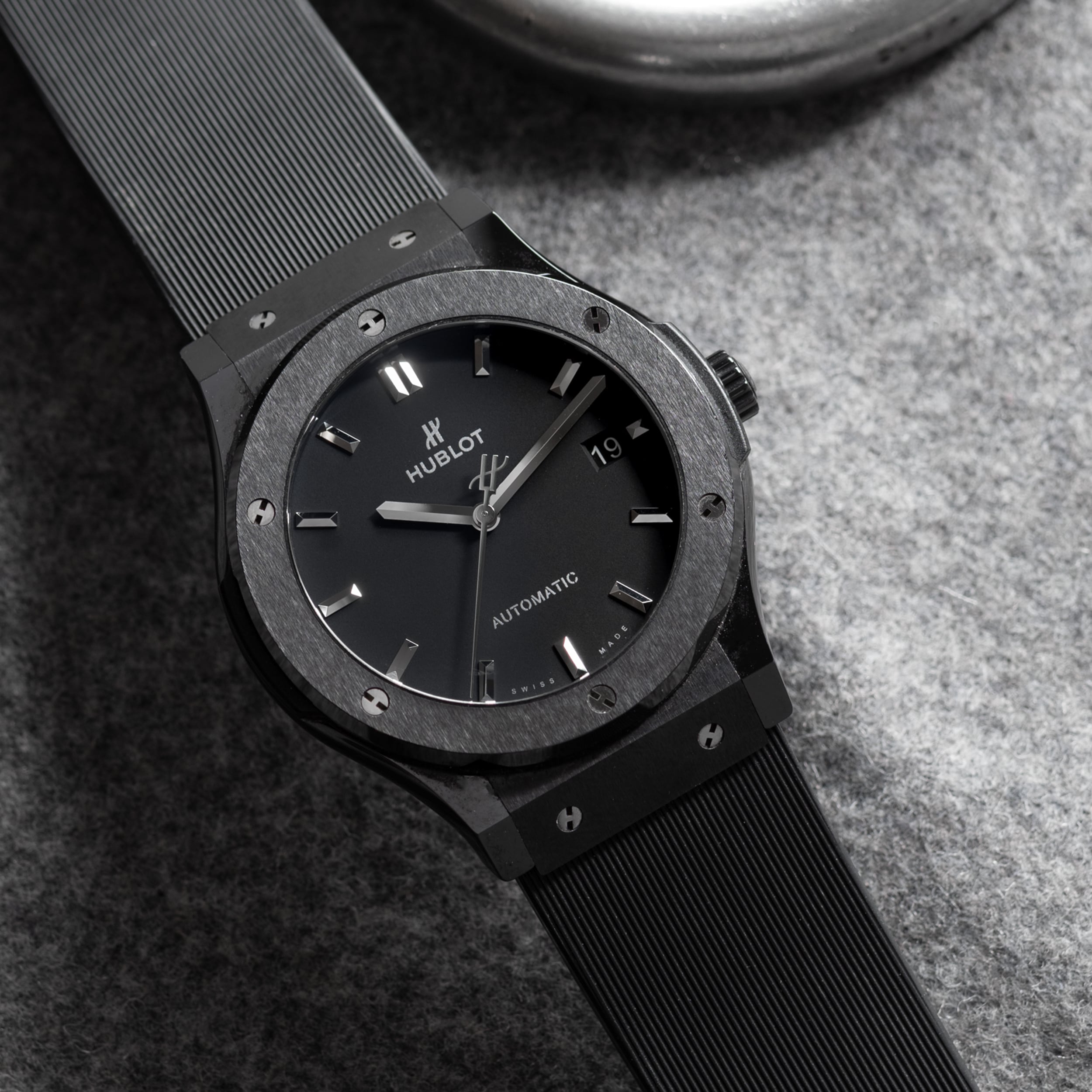 Hublot watch all black deals