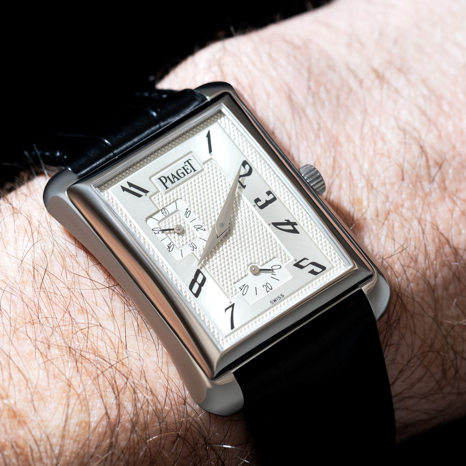 Pre-Owned Piaget Black Tie Emperador Coussin Automatique
