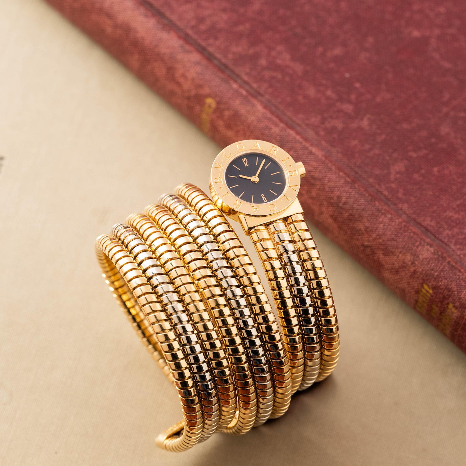 Pre-Owned Bulgari Serpenti Tubogas 'Bicolore'