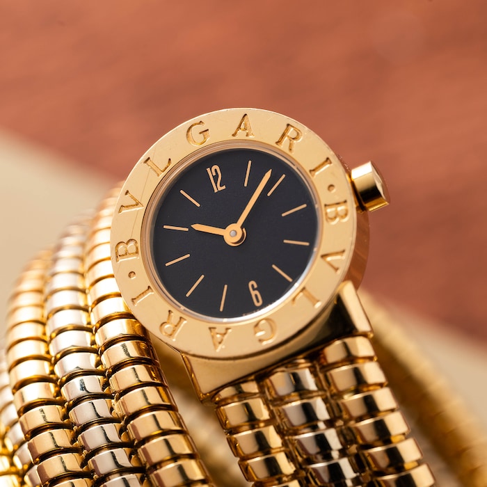Pre-Owned Bulgari Serpenti Tubogas 'Bicolore'