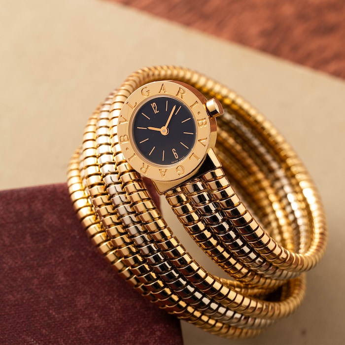 Pre-Owned Bulgari Serpenti Tubogas 'Bicolore'