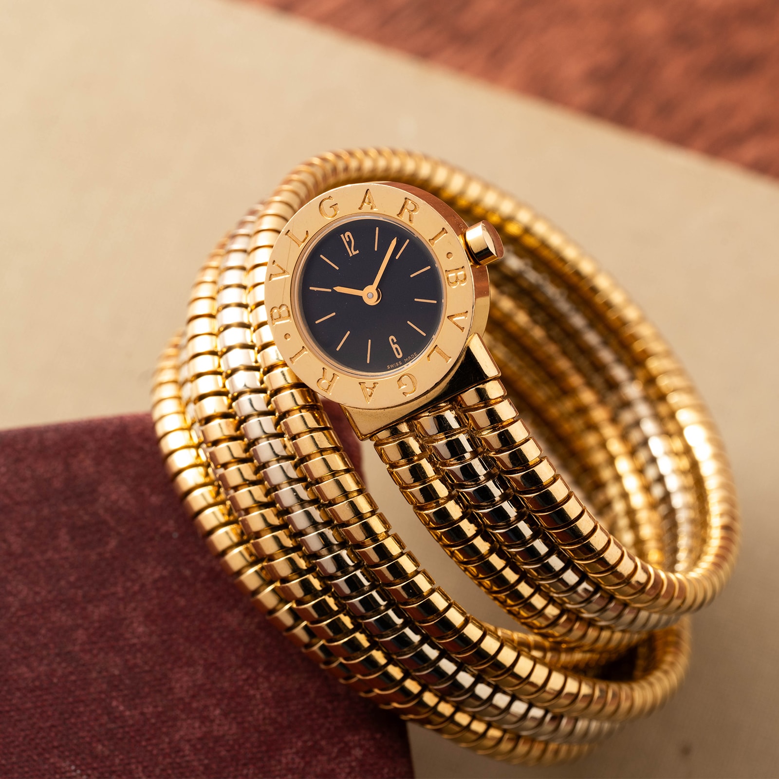 Pre-Owned Bulgari Serpenti Tubogas 'Bicolore'