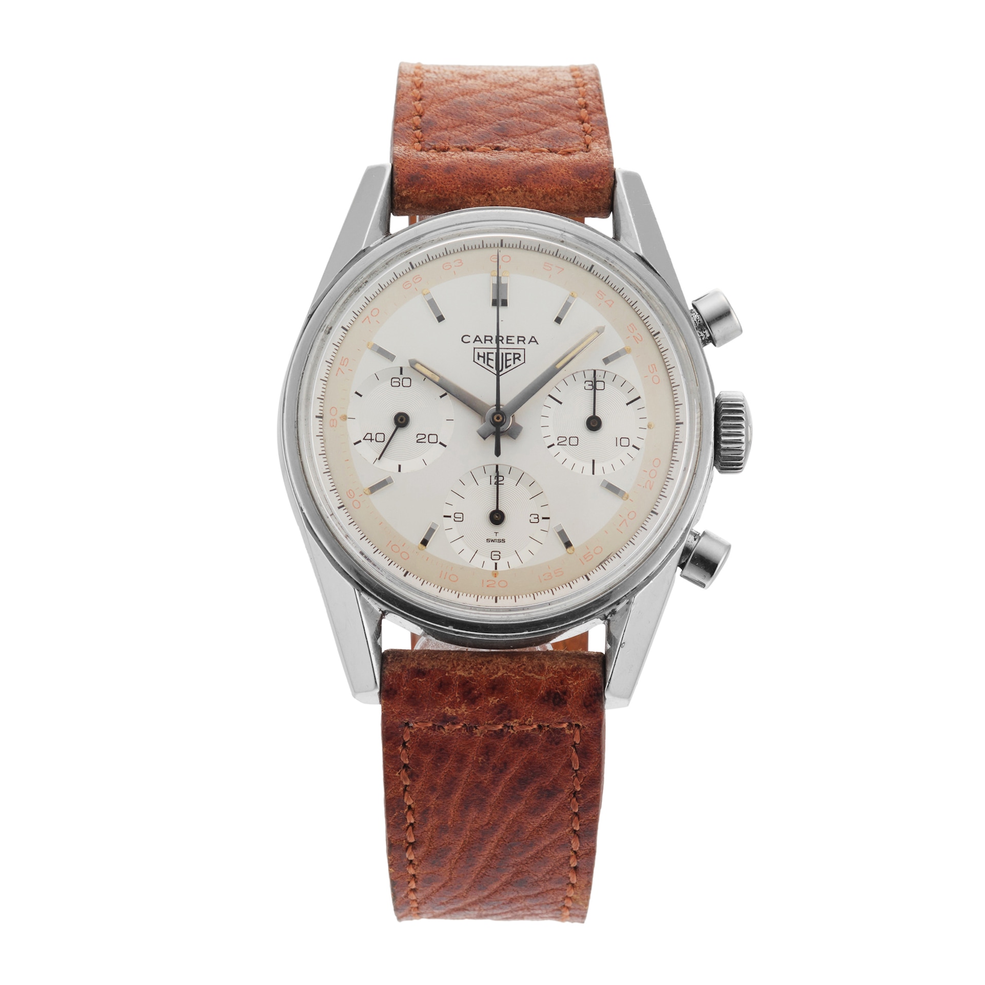 Pre-Owned Heuer Carrera 12 Chronograph 2447T 1960s 36mm Stainless Steel Pre-Owned Heuer Carrera 12 Chronograph 2447T 1960s 36mm Stainless Steel