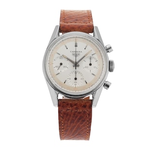 Pre-Owned Heuer Carrera 12 Chronograph 2447T 1960s 36mm Stainless Steel