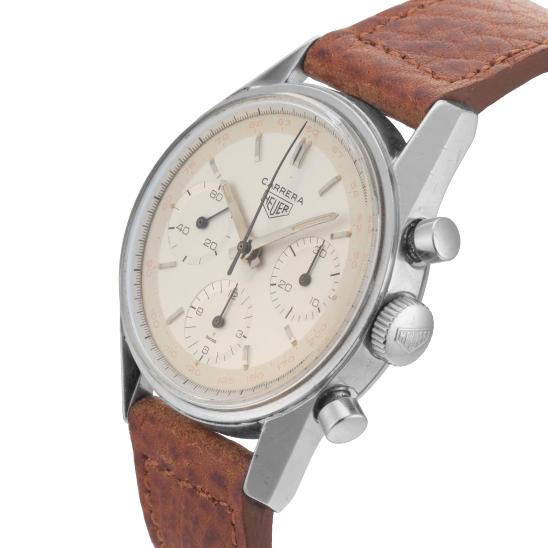 Pre-Owned Heuer Carrera 12 Chronograph 2447T 1960s 36mm Stainless Steel Pre-Owned Heuer Carrera 12 Chronograph 2447T 1960s 36mm Stainless Steel