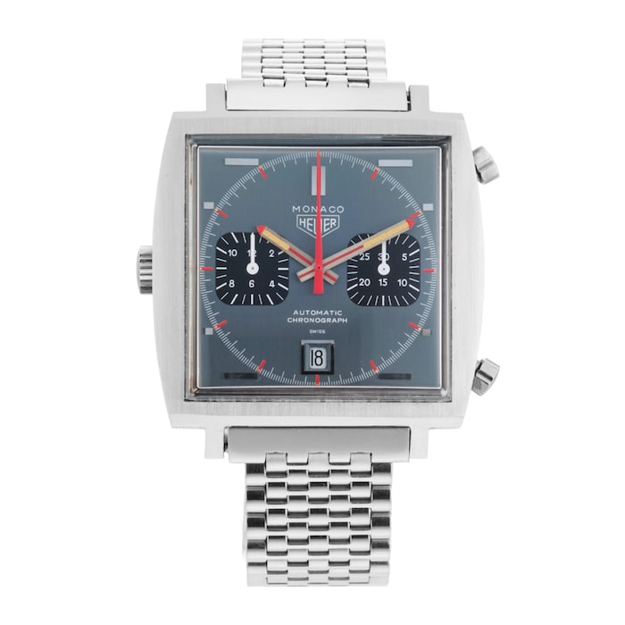 Pre-Owned Heuer Monaco 1970s 38x40MM Stainless Steel