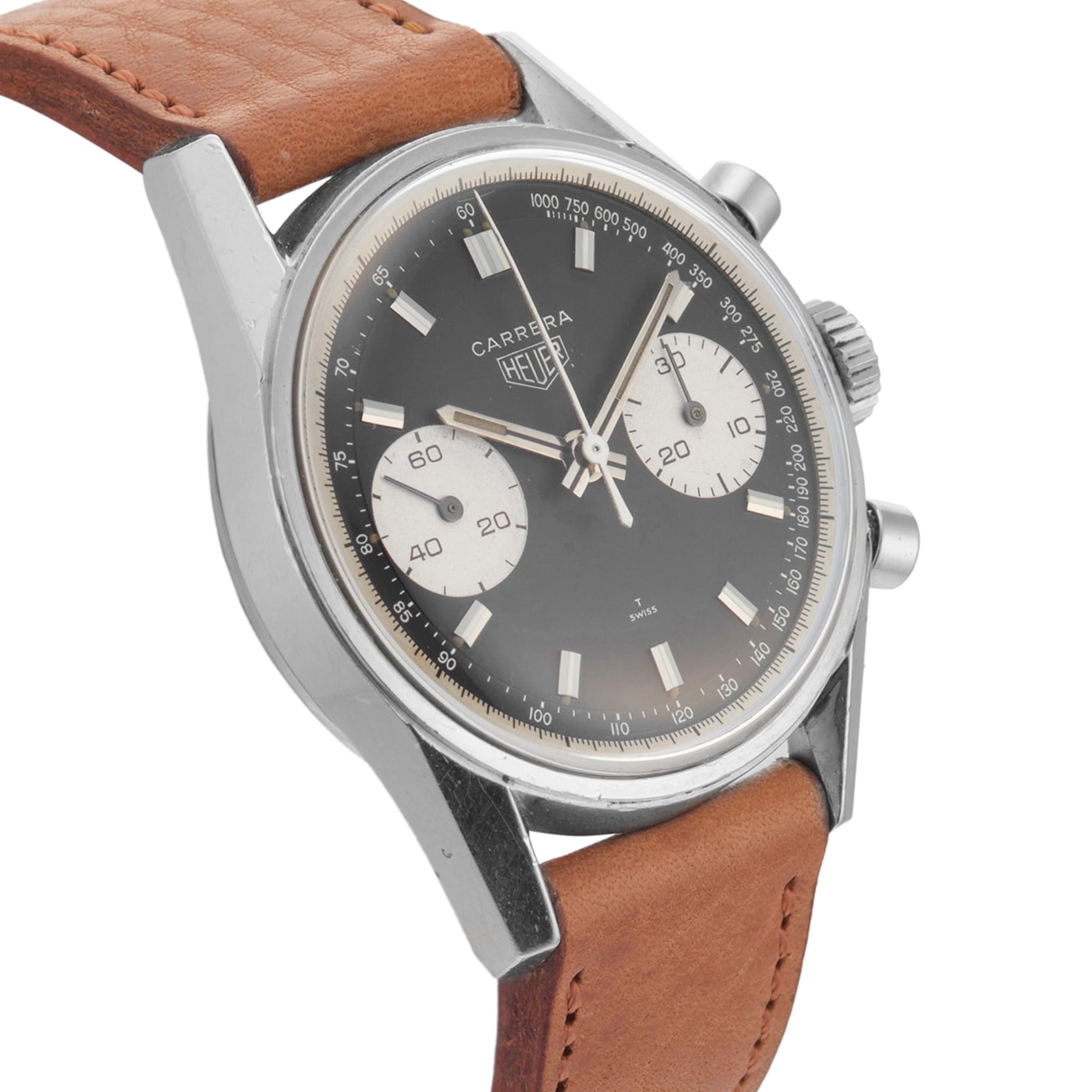Vintage Heuer Carrera 1970s 36mm Stainless Steel Vintage Heuer Carrera 1970s 36mm Stainless Steel