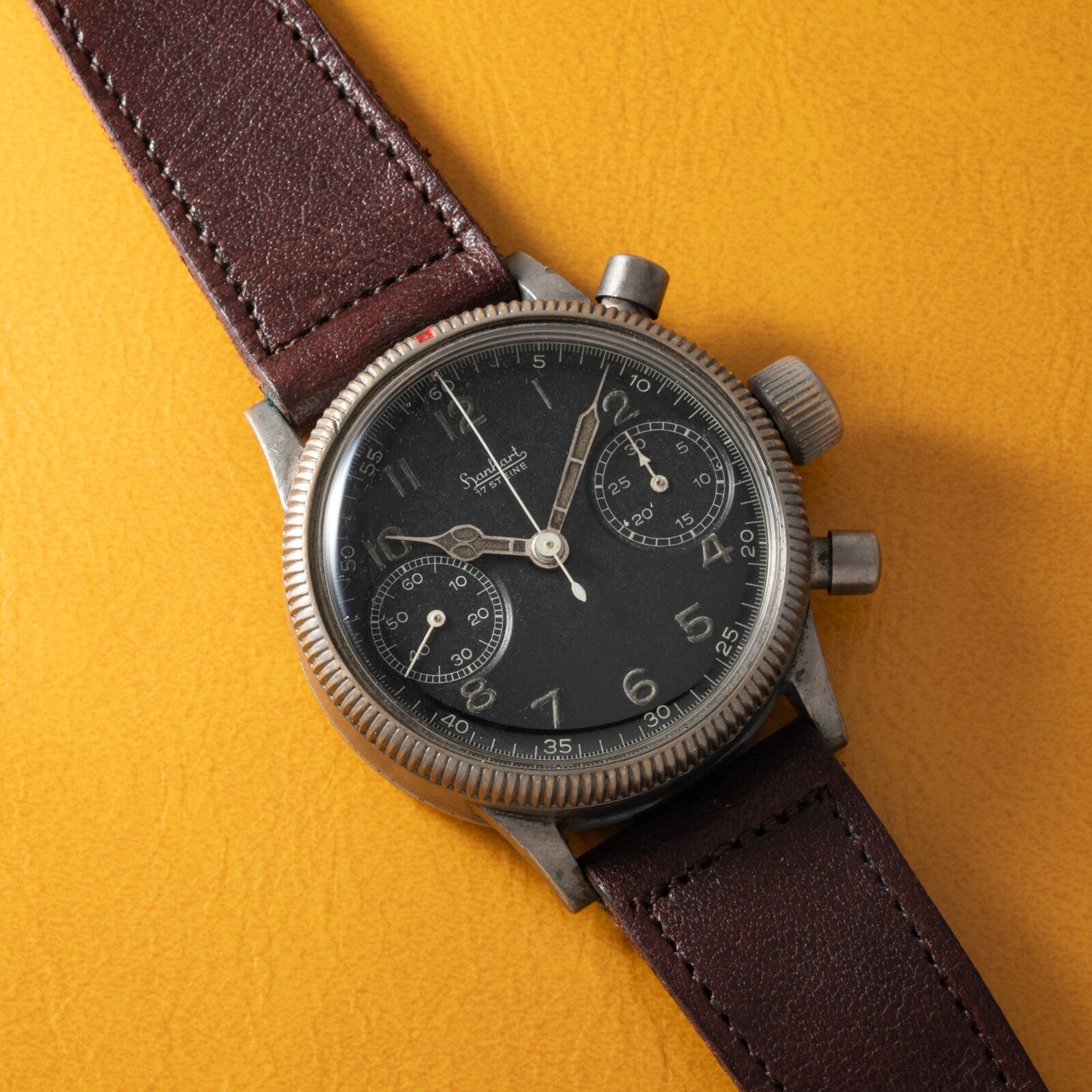 Pre-Owned Hanhart Pilot Flyback Chronograph 'McQueen'