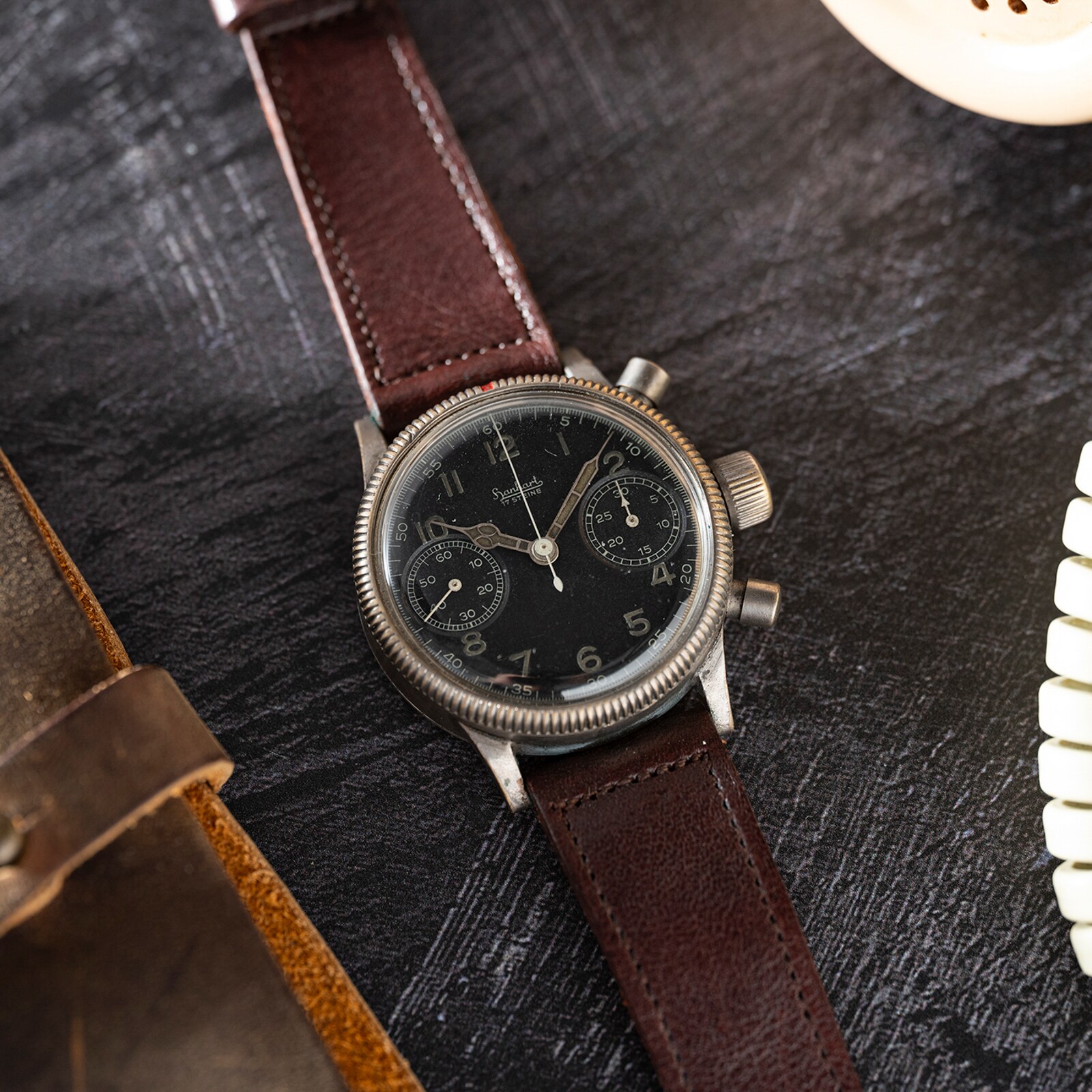 Pre-Owned Hanhart Pilot Flyback Chronograph 'McQueen'