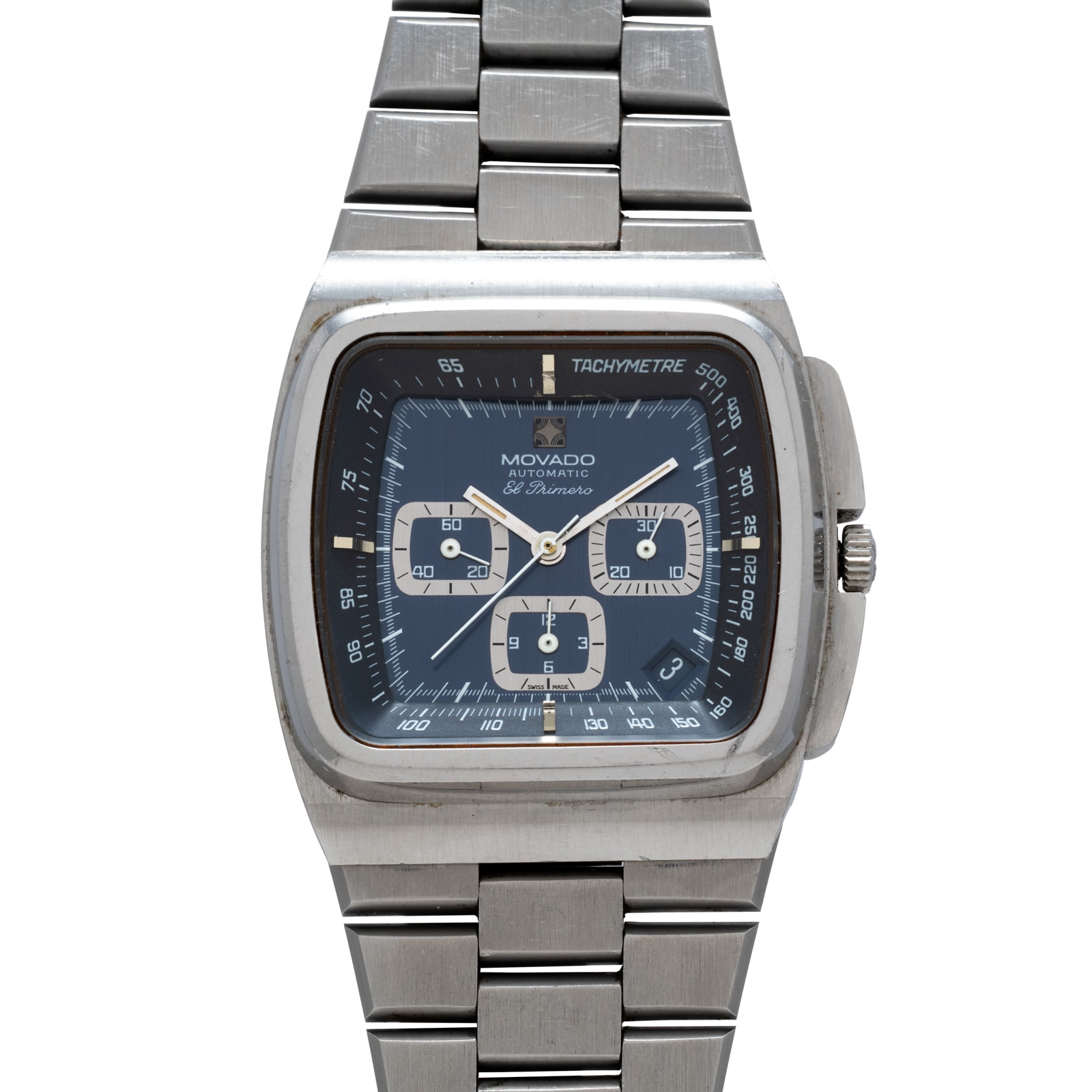 Pre-Owned Movado El Primero Chronograph 'TV Case'