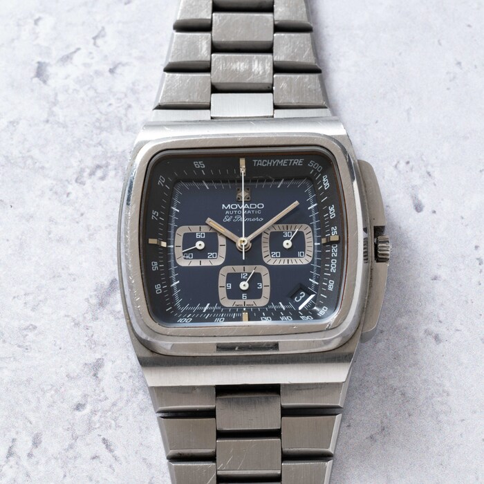 Pre-Owned Movado El Primero Chronograph 'TV Case'